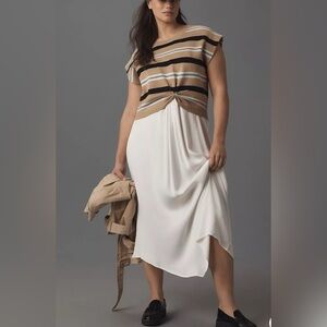 Anthropologie White Midi Tank Dress